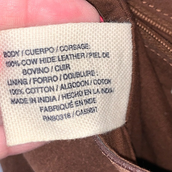 Lucky Brand Mini Saddlebag 100% Leather - Picture 7 of 16